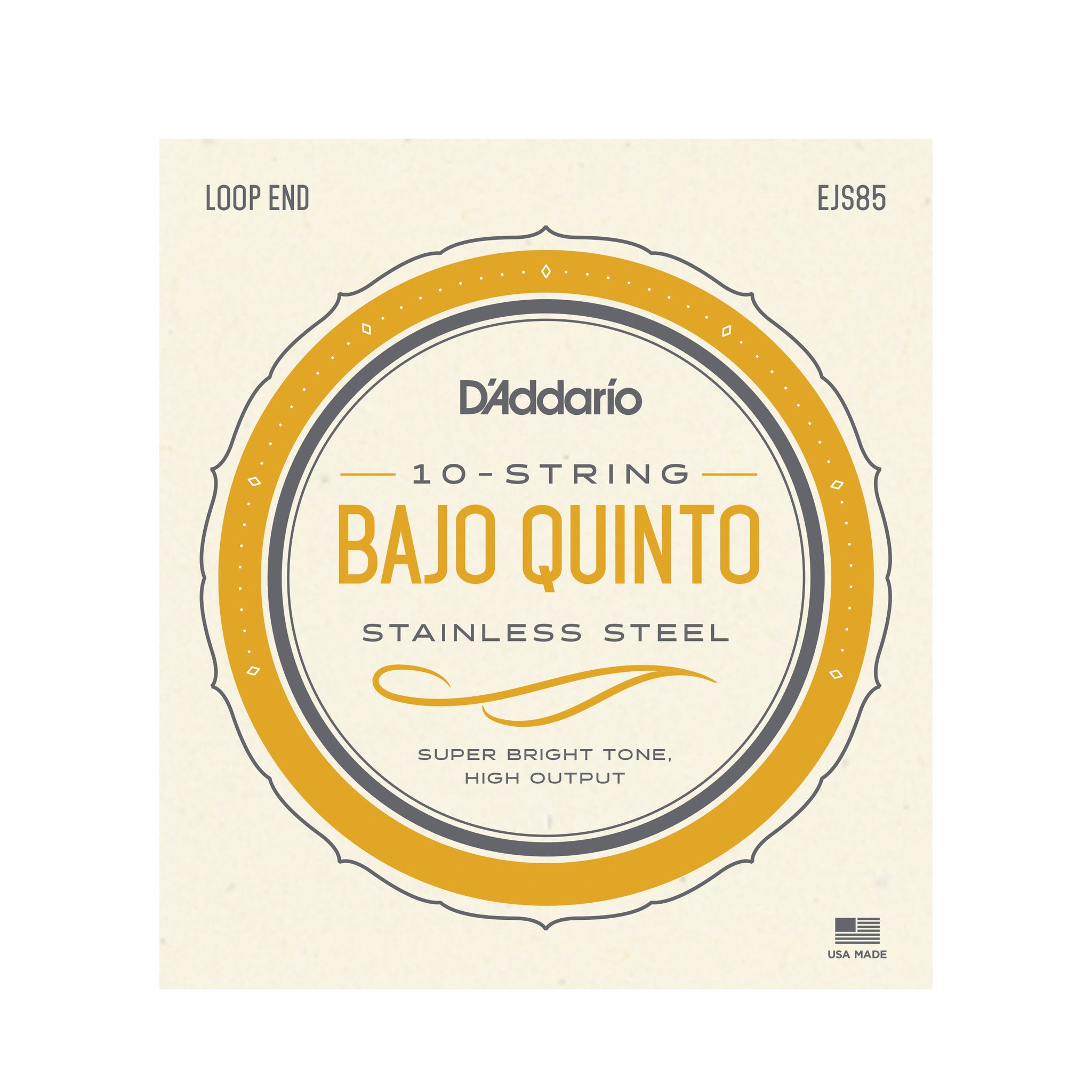 D'Addario EJS85 Bajo Quinto Stainless Steel Strings