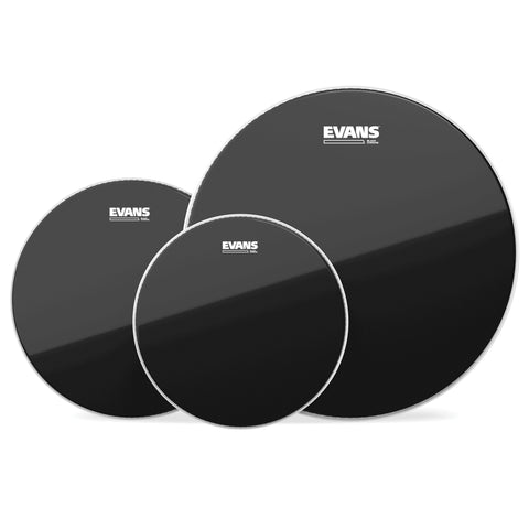 Evans Black Chrome Tompack, Fusion (10 inch, 12 inch, 14 inch)