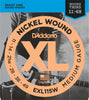 D'Addario EXL115 Nickel Wound Electric Guitar Strings, Medium/Blues-Jazz Rock, Wound 3rd, 11-49