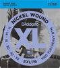 D'Addario EXL116 Nickel Wound Electric Guitar Strings, Medium Top/Heavy Bottom, 11-52