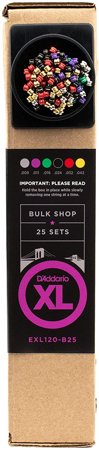 D'Addario EXL120-B25 Nickel Wound Electric Guitar Strings, Super Light, 9-42, 25 Sets