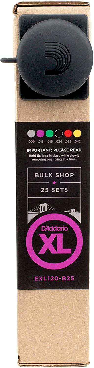 D'Addario EXL120-B25 Nickel Wound Electric Guitar Strings, Super Light, 9-42, 25 Sets
