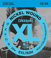 D'Addario EXL150H Nickel Wound Electric Guitar Strings, High-Strung/Nashville Tuning, 10-26