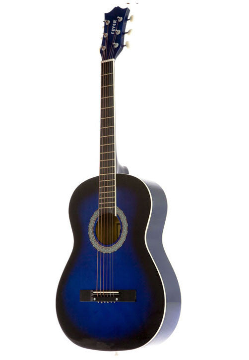 Fever 3/4 Size Acoustic Guitar 38 Inches Blueburst, FV-030-DBL