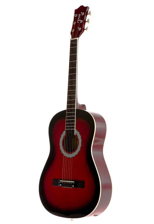 Fever 3/4 Size Acoustic Guitar 38 Inches Redburst, FV-030-DRD