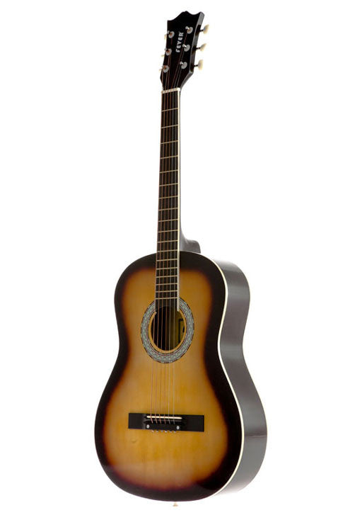 Fever 3/4 Size Acoustic Guitar 38 Inches Sunburst, FV-030-SB