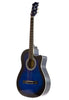 Fever 3/4 Acoustic Cutaway 38 Inches Guitar Blueburst, FV-030C-DBL