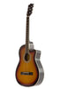 Fever 3/4 Acoustic Cutaway 38 Inches Guitar Sunburst, FV-030C-SB