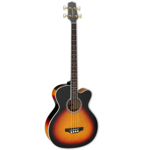 Takamine GB72CE Acoustic Electric Bass Guitar, Gloss Brown Sunburst