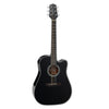 Takamine GD30CE-BLK Dreadnought Cutaway Acoustic Electric Guitar, Gloss Black