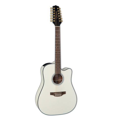 Takamine GD35CE-12-PW Dreadnought 12 String Acoustic Electric Guitar, White