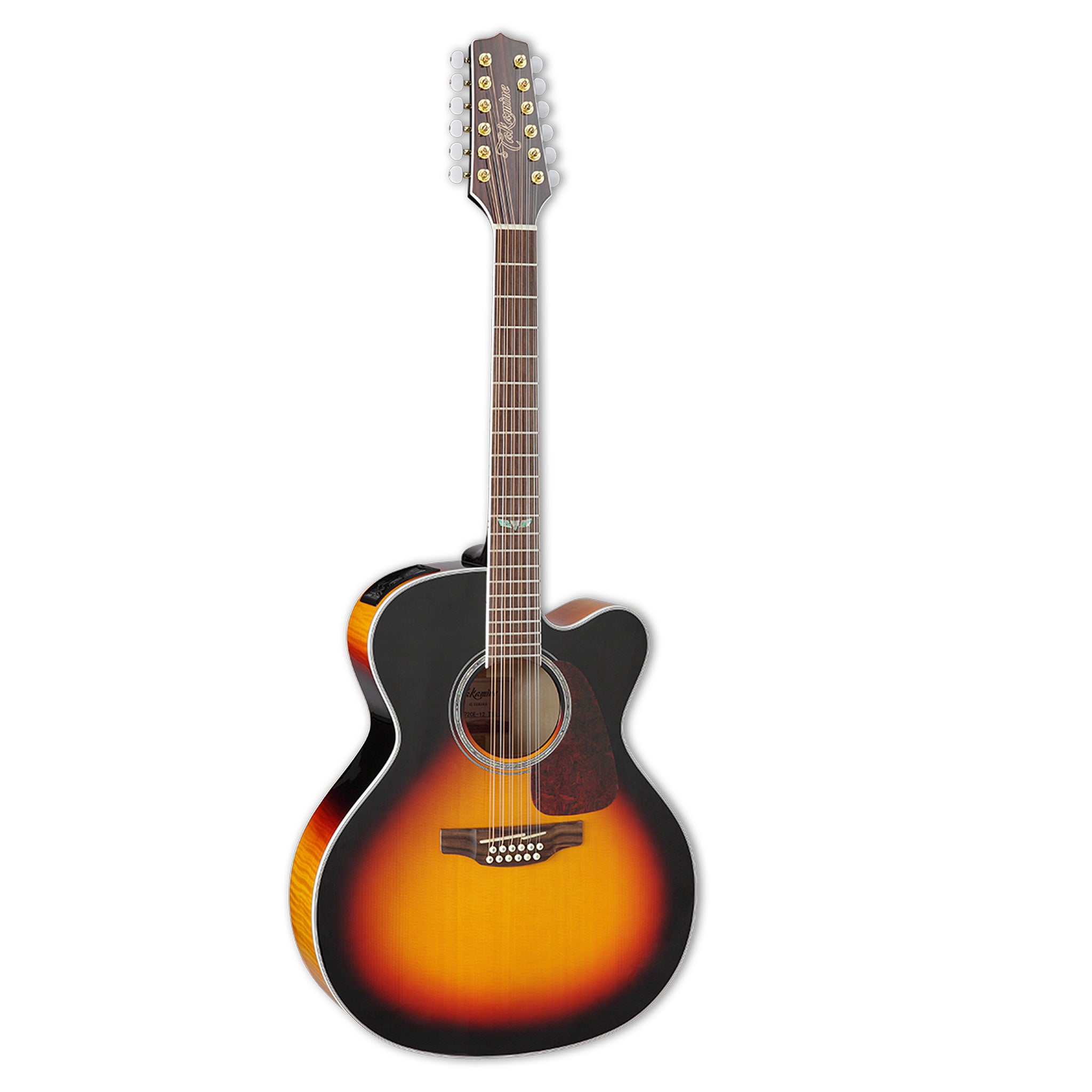 Takamine GJ12CE-12 BSB Jumbo 12 String Acoustic Electric Guitar, Brown Sunburst