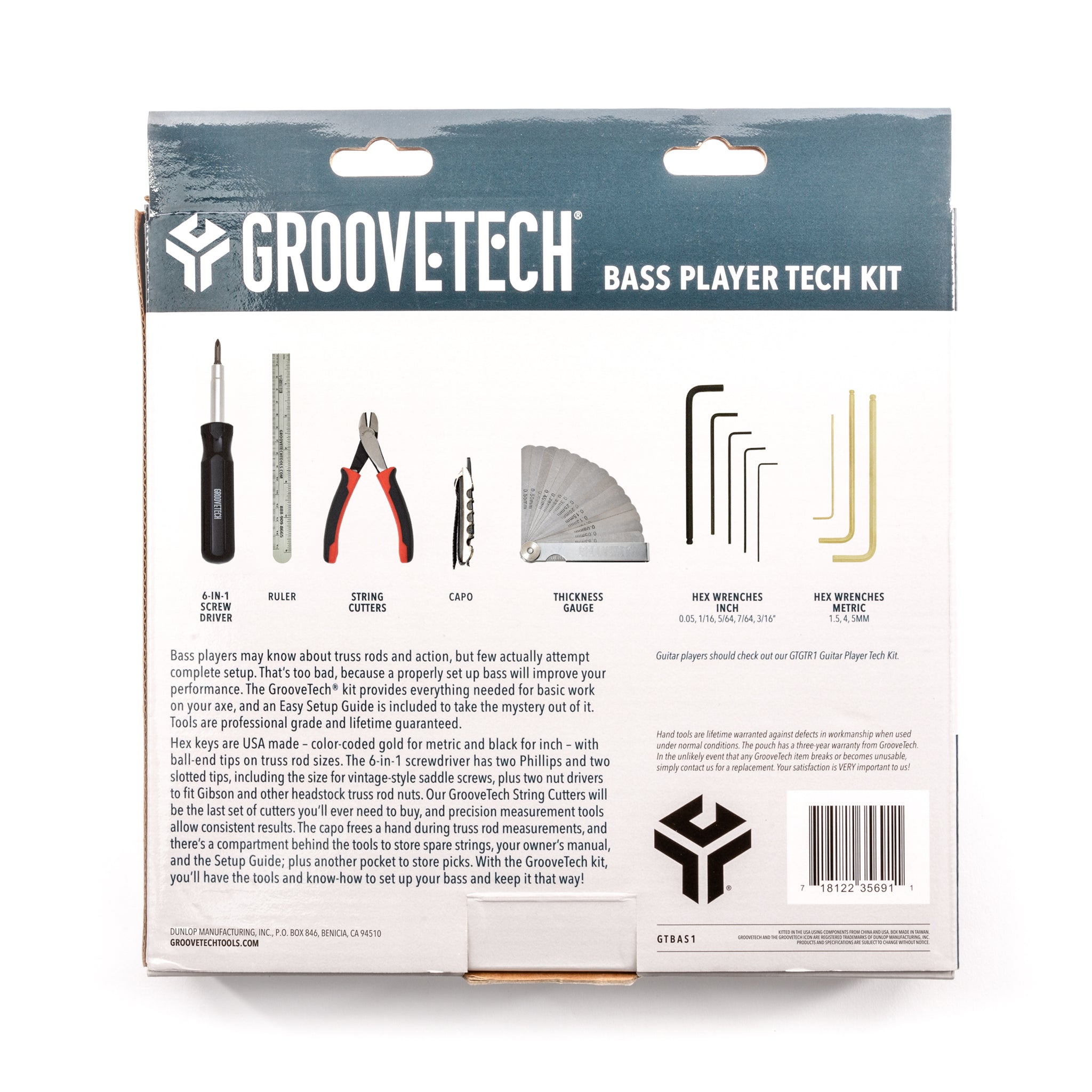 Dunlop GTBAS1 Groovetech Bass Player Tech Kit