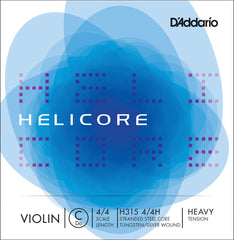 D'Addario Helicore Violin Single Low C String, 4/4 Scale, Heavy Tension