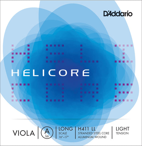 D'Addario Helicore Viola Single A String, Long Scale, Light Tension