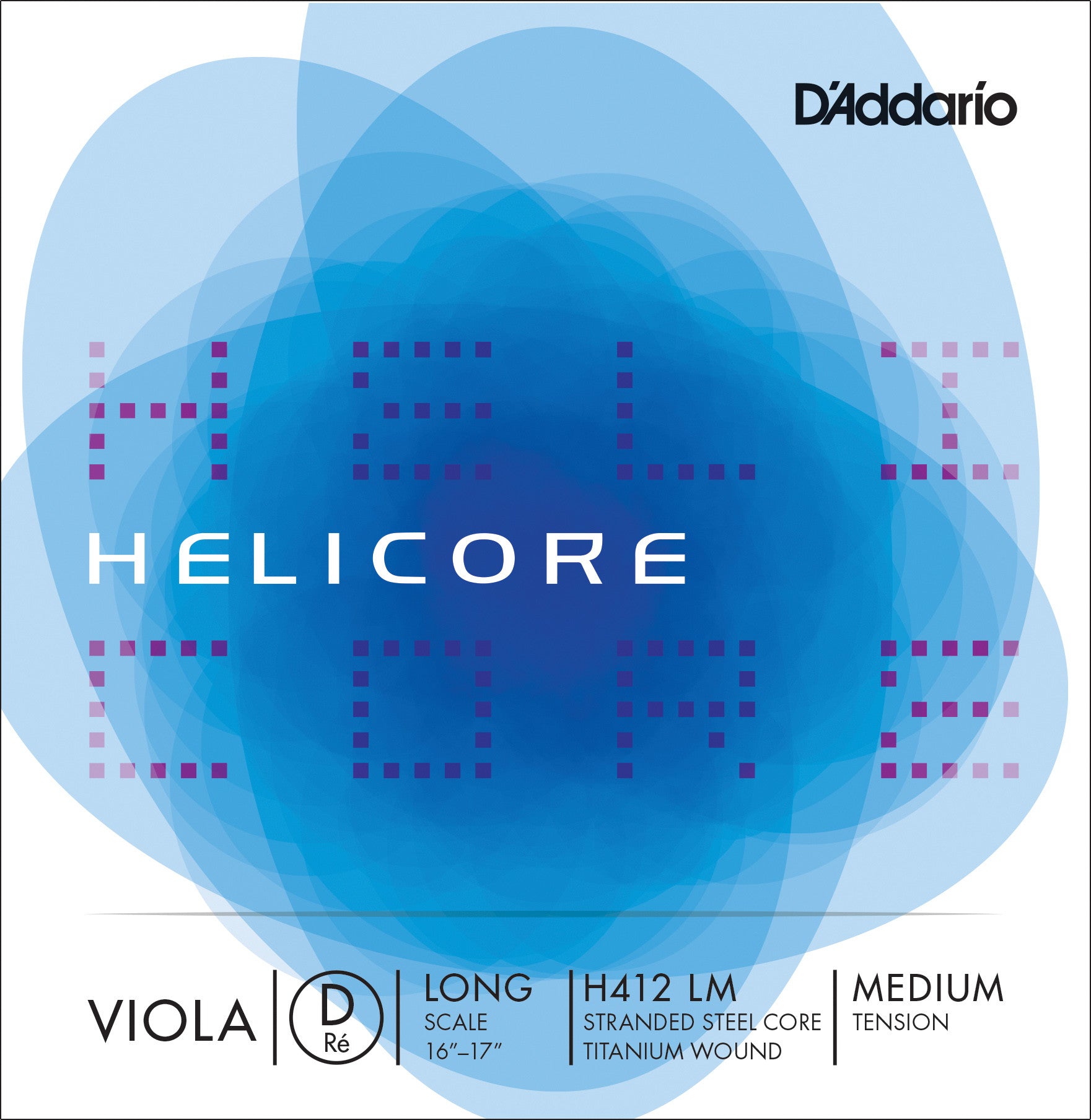 D'Addario Helicore Viola Single D String, Long Scale, Medium Tension