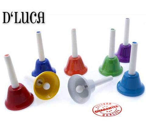 D'Luca Kids Musical Hand Bell Set of 8 Notes