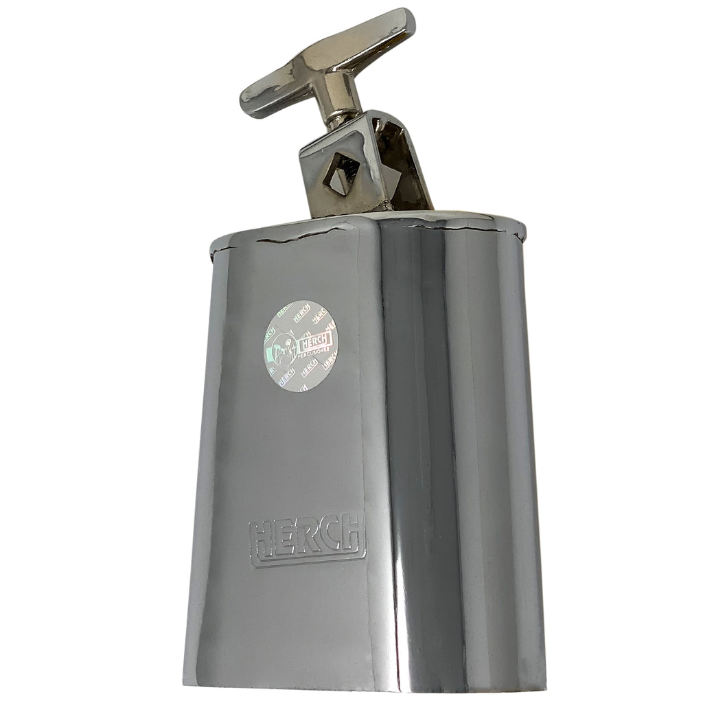 D'Luca made by Herch 5 Inch Chrome Finish Steel Banda Cowbell Cencerro