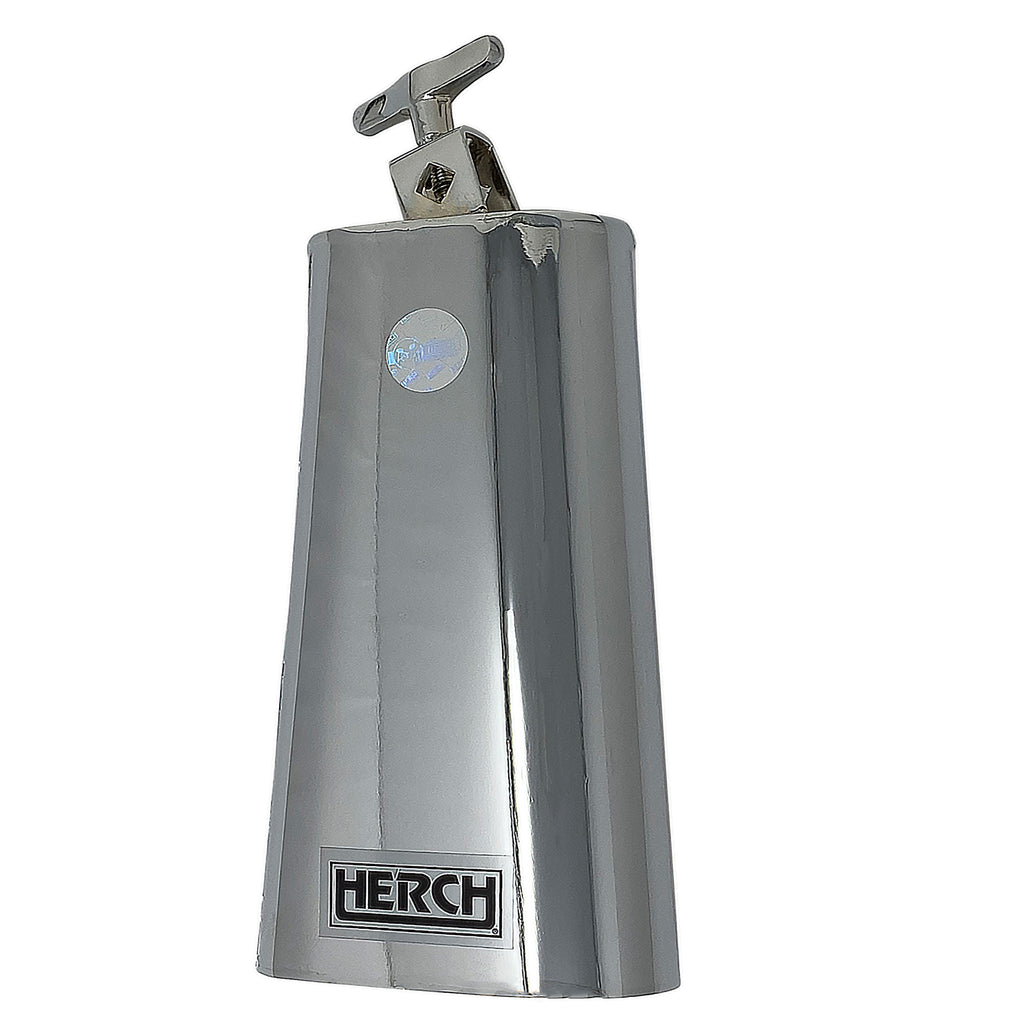 D'Luca made by Herch 7 Inch Chrome Finish Steel Banda Cowbell Cencerro