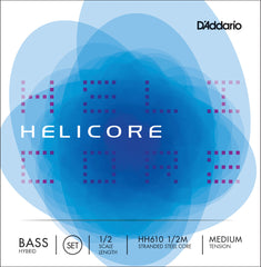 D'Addario Helicore Hybrid Bass String Set, 1/2 Scale, Medium Tension