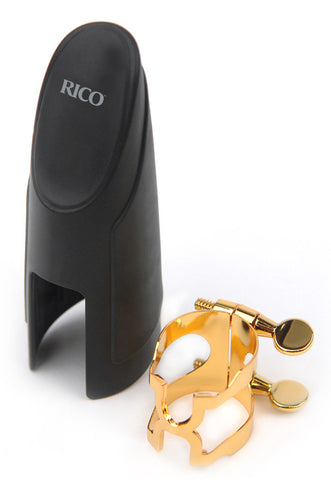 H-Ligature & Cap, Tenor Saxophone for Metal Link Mouthpieces, Gold-plated