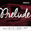 D'Addario Prelude Cello Single A String, 3/4 Scale, Medium Tension