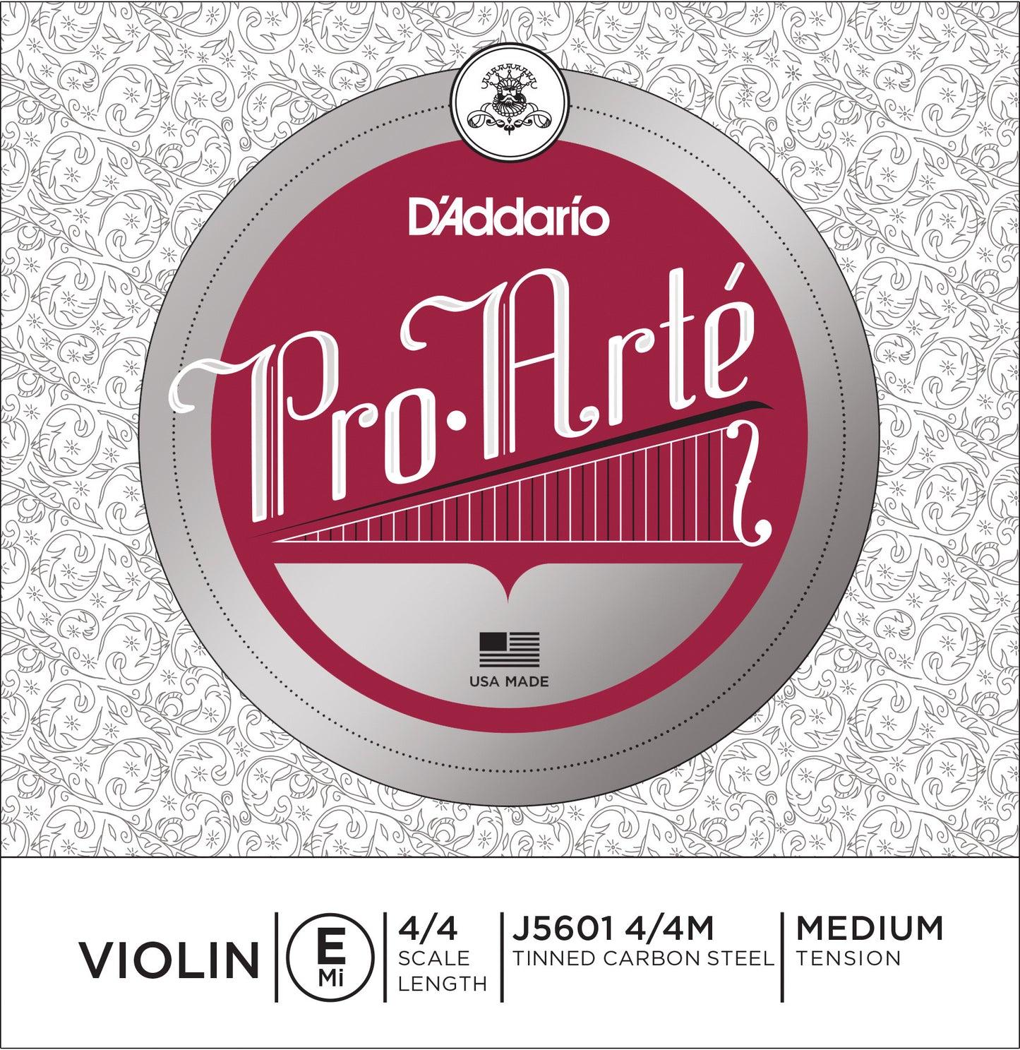 D'Addario Pro-Arte Violin Single E String, 4/4 Scale, Medium Tension