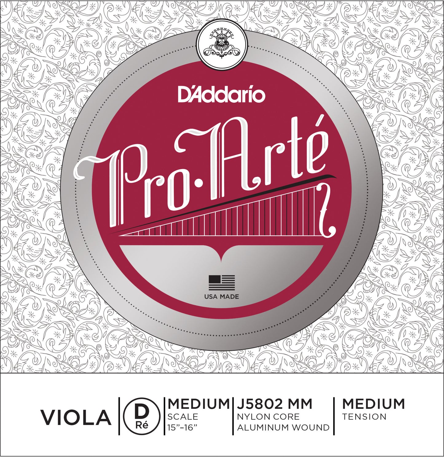 D'Addario Pro-Arte Viola Single D String, Medium Scale, Medium Tension