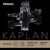 D'Addario Kaplan Gold-Plated Ball End Violin Single E String, 4/4 Scale, Medium Tension