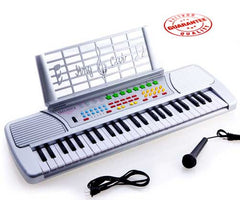 D'Luca Children 49 Keys Electronic Piano Music Keyboard Silver