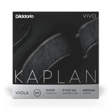 D'Addario Kaplan Vivo Viola String Set, Short Scale, Medium Tension