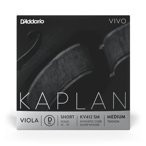 D'Addario Kaplan Vivo Viola D String, Short Scale, Medium Tension