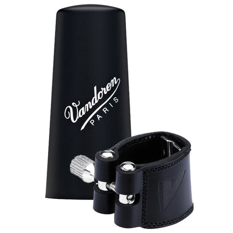 Vandoren Leather Ligature and Plastic Cap for Bb Clarinet