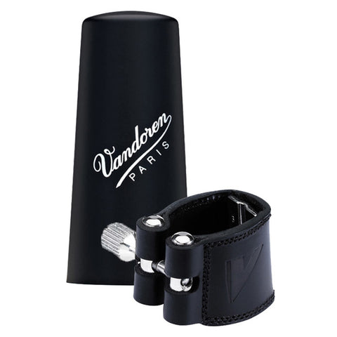 Vandoren Leather Ligature and Plastic Cap for Bb German Clarinet