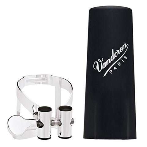 Vandoren M|O Ligature and Plastic Cap for Alto Clarinet, Silver Plated