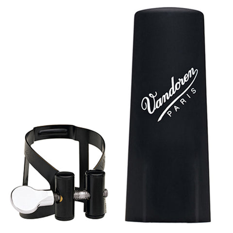 Vandoren M|O Ligature and Plastic Cap for Bass Clarinet, Black Finish