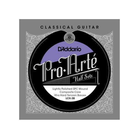 D'Addario LCX-3B Pro-Arte Classical Guitar Half Set, Extra Hard Tension