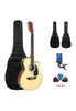 Fever 12 String Acoustic Electric Guitar with Bag, Tuner and Picks, Natural