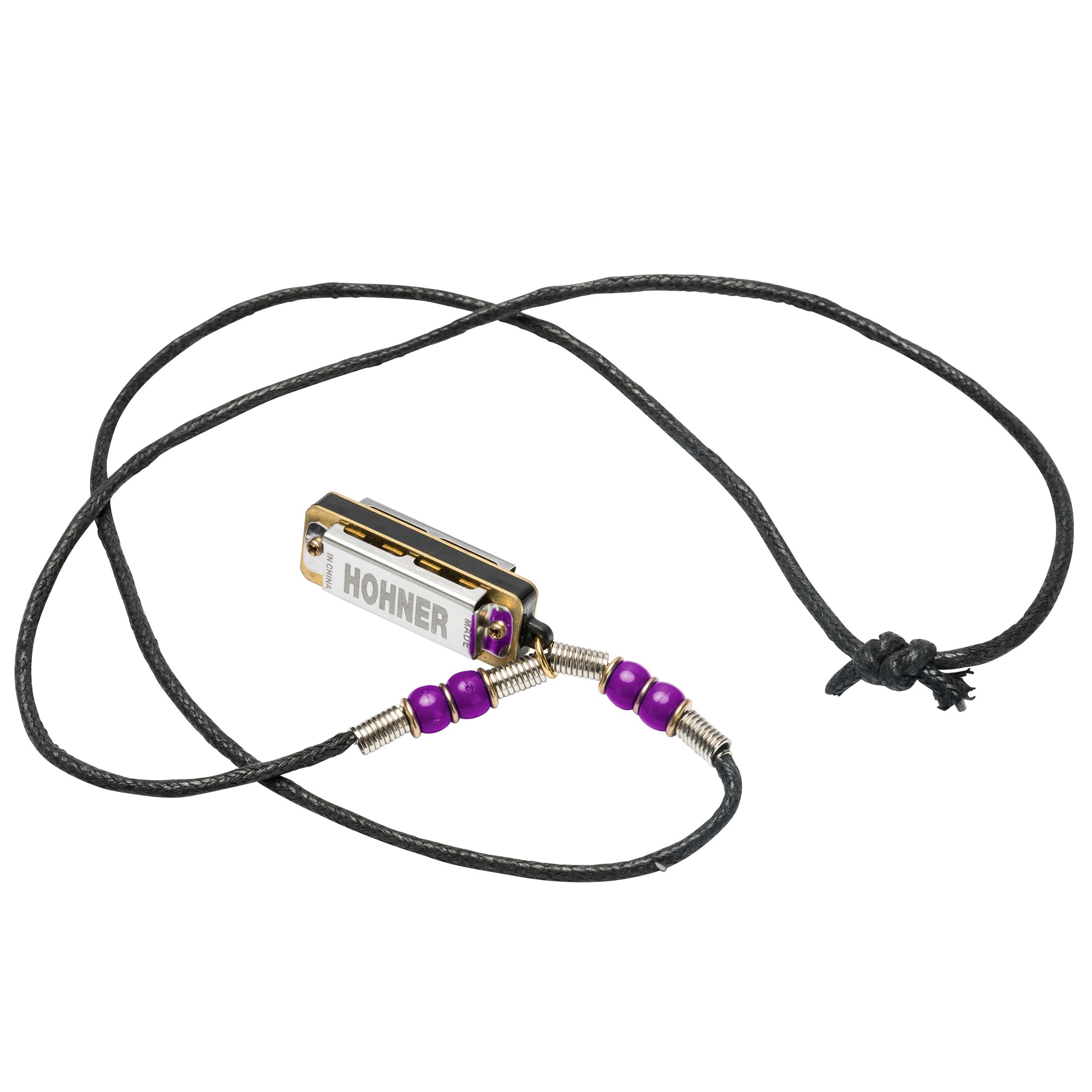 Hohner Mini Harmonica Necklace Purple 