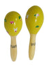 D'Luca Kids 6 Inches Small Decorative Yellow Wood Maracas