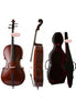 D'Luca Meister Handmade Ebony Fitted Cello With Hard Case 3/4