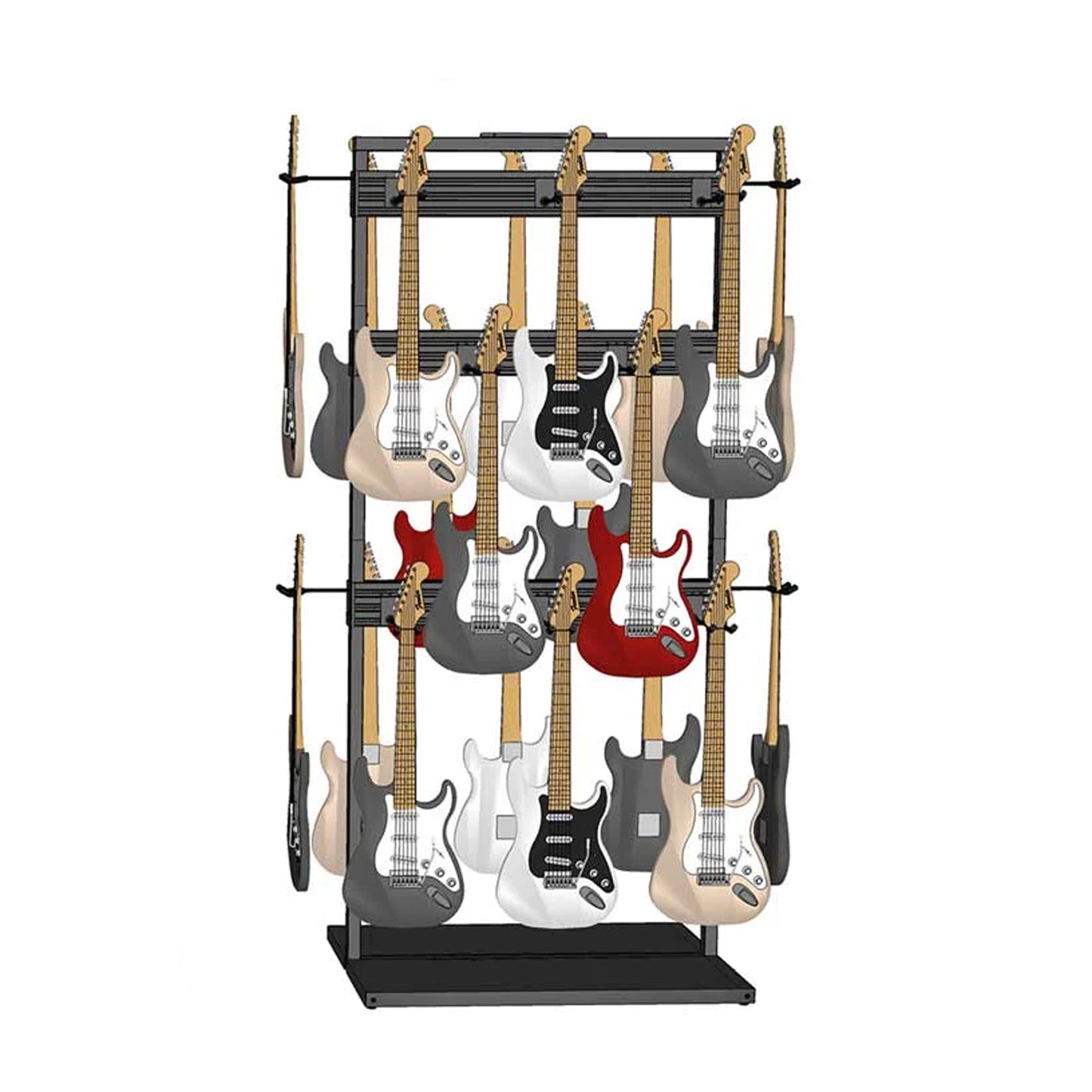 D'Luca Free Standing Modular Guitar Display Triple Tier