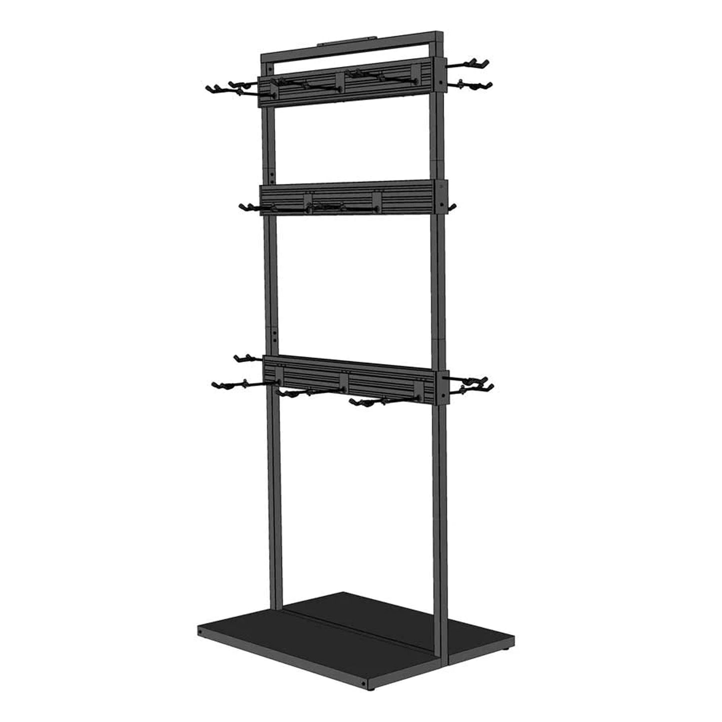 D'Luca Free Standing Modular Guitar Display Triple Tier
