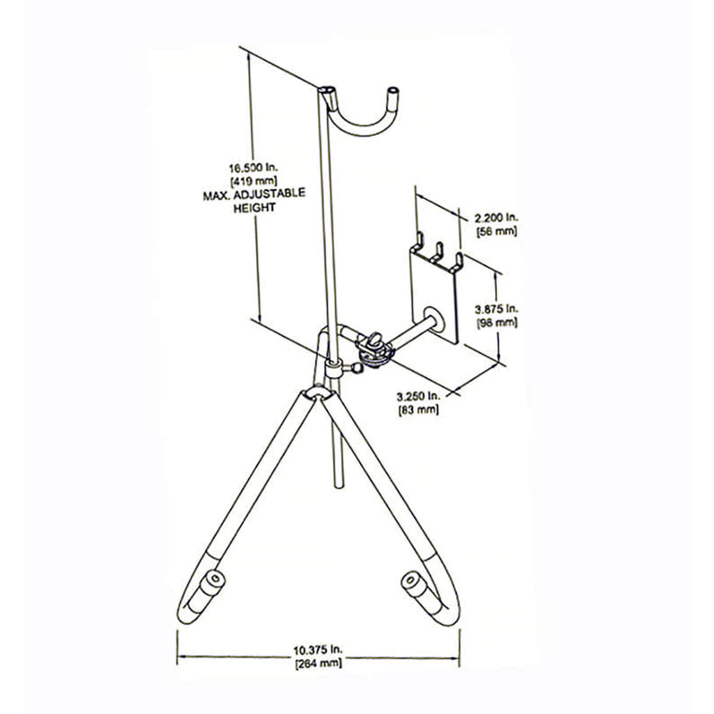 D'Luca Adjustable Baritone Saxophone Holder