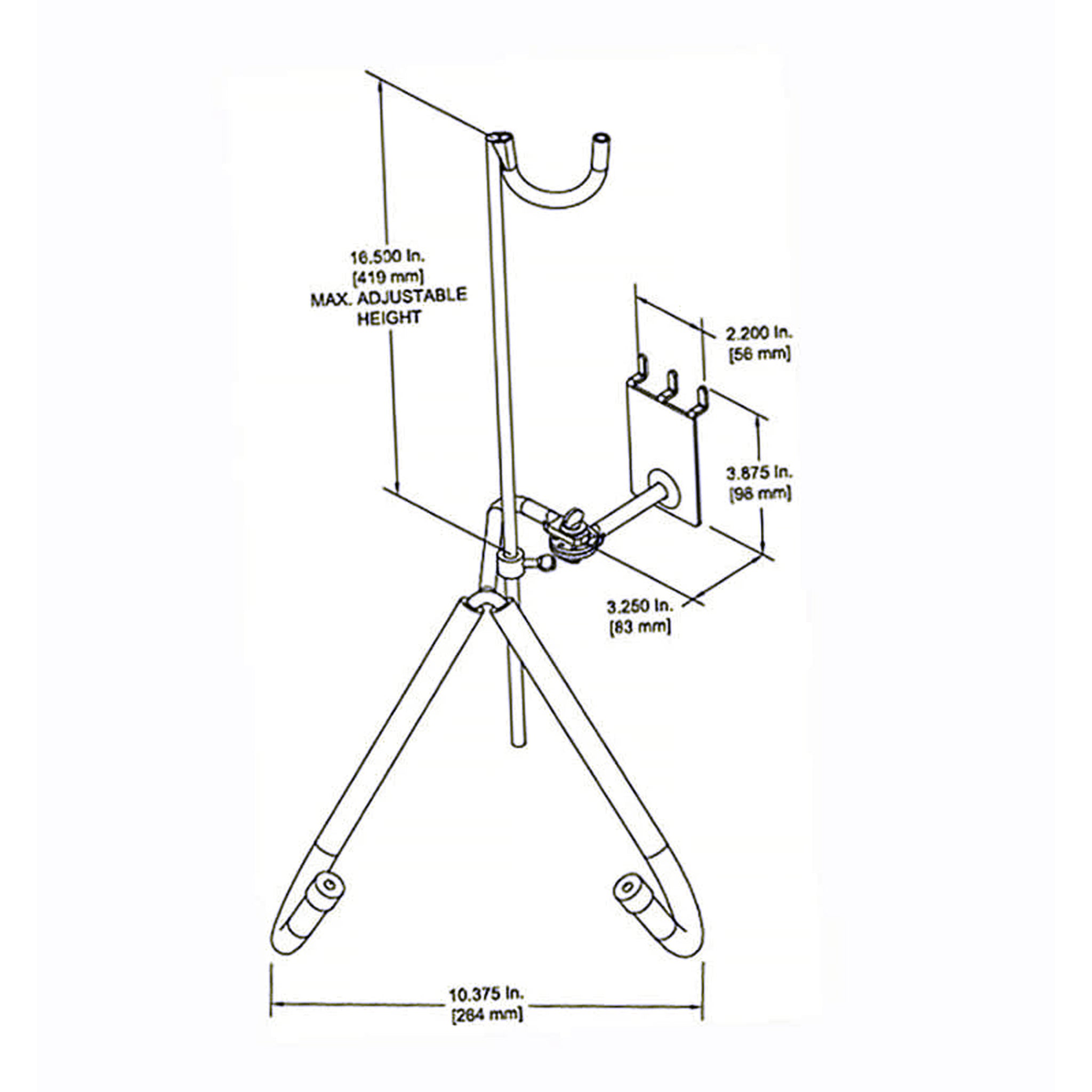 D'Luca Adjustable Baritone Saxophone Holder