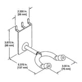 D'Luca 2" Standard Guitar Hanger Fits Slatwall And Peg Wall