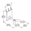 D'Luca 2" Standard Guitar Hanger Fits Slatwall And Peg Wall