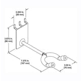 D'Luca 4" Standard Guitar Hanger Fits Slatwall And Peg Wall