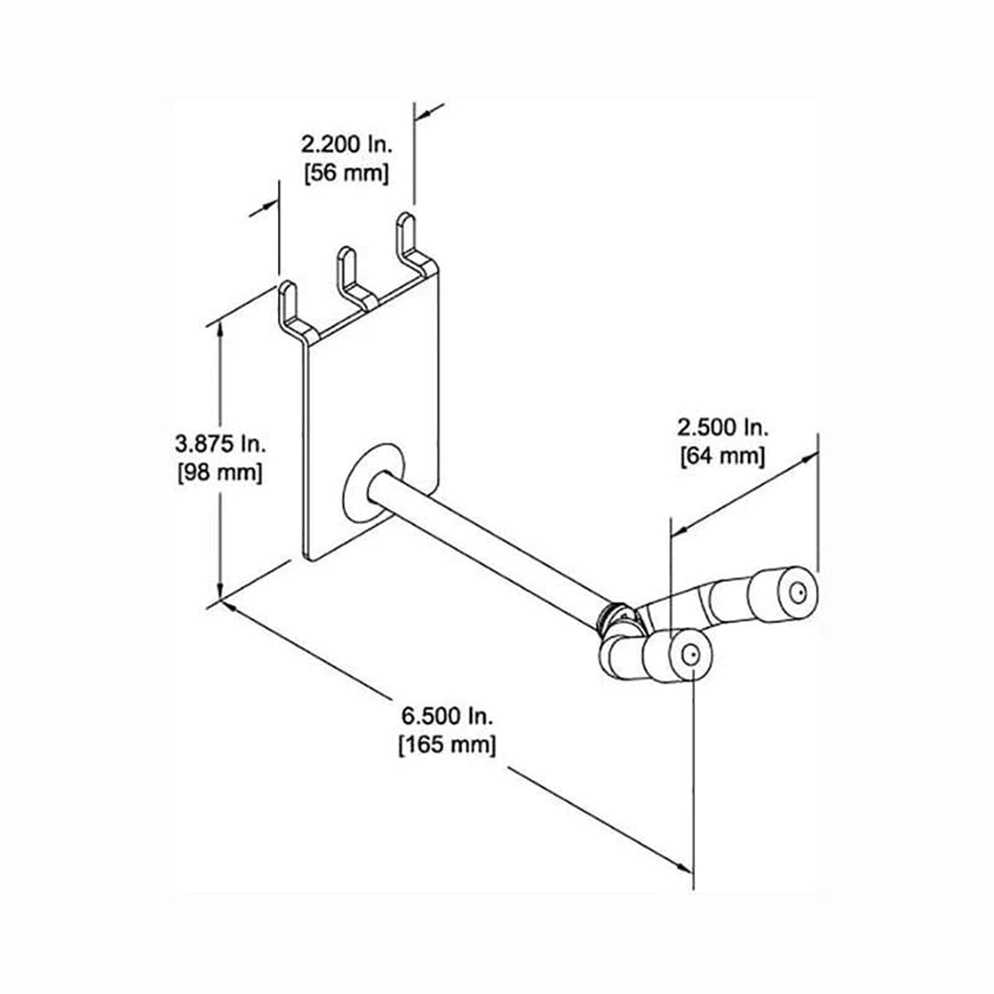 D'Luca 4" Violin / Viola Hanger Fits Slatwall And Peg Wall