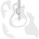 Paracho Bajo Quinto And Bajo Sexto Pick Guard Mica Set, White